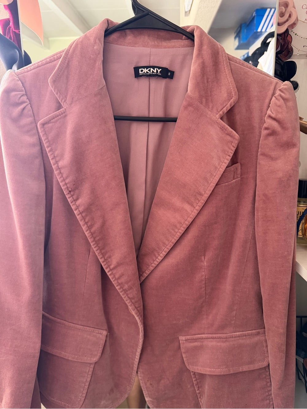 DKNY Dusty Rose Corduroy Blazer